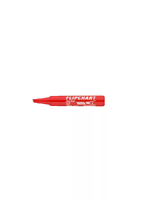 Flipchart marker vízbázisú 1-4mm, vágott Artip 12 piros