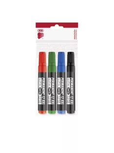   Alkoholos marker készlet, 1-4mm, vágott hegyű, Ico 12XXL, 4 klf.szín
