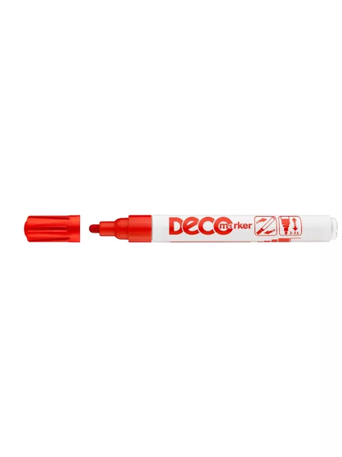 Lakkmarker, decomarker 2-4mm, kerek Ico piros