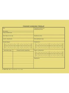   Pátria Nyomtatvány Fogászati gondozási törzslap tasak 203x154 mm