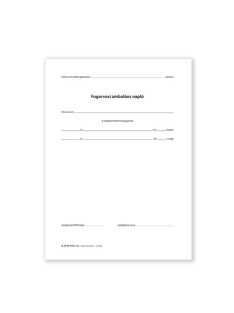   Pátria Nyomtatvány Fogorvosi ambuláns napló 250 lapos könyv A/4 álló