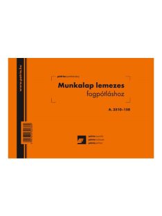   Pátria Nyomtatvány Fogászati munkalap lemezes fogpótláshoz 50x3 lapos tömb A5 fekvő