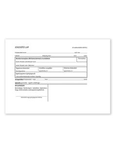   Pátria Nyomtatvány Fogászati munkalap lemezes fogpótláshoz 50x3 lapos tömb A5 fekvő