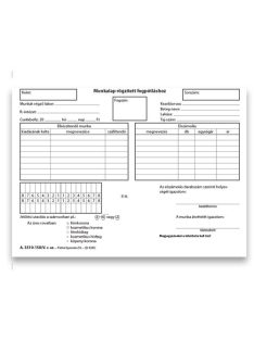   Pátria Nyomtatvány Munkalap rögzített fogpótláshoz 50x2 lapos tömb A/5 fekvő