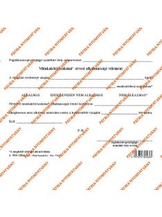   Pátria Nyomtatvány Munkaköri / szakmai orvosi alkalmassági vélemény szabadlap A/5 fekvő