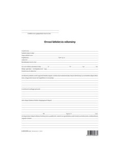   Pátria Nyomtatvány Orvosi látlelet és vélemény szabadlap A/4 négyoldalas