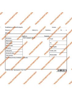   Pátria Nyomtatvány Nőgyógyászati karton szabadlap A/5 fekvő
