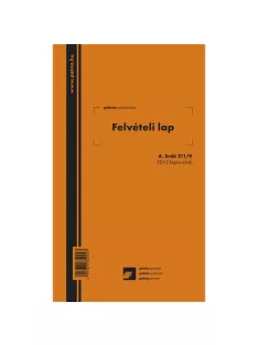   Pátria Nyomtatvány Felvételi lap ipari fához 50x2 lapos tömb