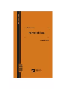   Pátria Nyomtatvány Felvételi lap erdőgazdálkodási 50x2 lapos tömb