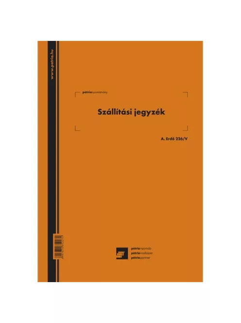 Pátria Nyomtatvány Szállítási jegyzék 25x5 lapos tömb A/4 álló