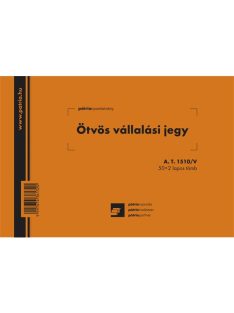   Pátria Nyomtatvány Ötvös vállalási jegy 50x2 lapos tömb 203x140 mm