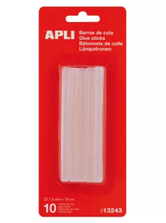 Ragasztórúd, ? 7,5 mm × 10 cm, átlátszó - 10 db