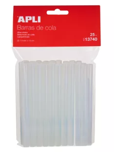 Ragasztórúd, ? 7,5 mm × 10 cm, átlátszó - 25 db