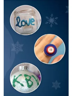   Ragasztórúd csillámos, ? 7,5 mm × 10 cm, vegyes színek - 12 db