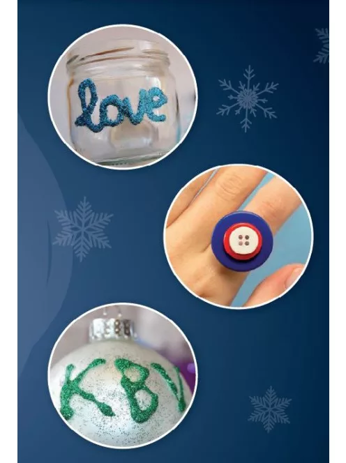 Ragasztórúd csillámos, ? 7,5 mm × 10 cm, vegyes színek - 12 db