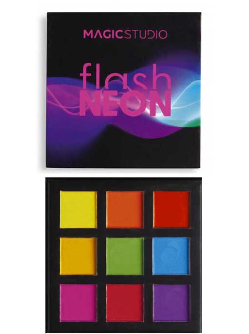 Magic Studio szemhéjfesték paletta 9 neon színnel, Flash Neon