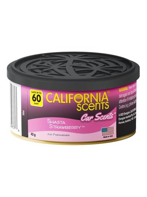 CALIFORNIA SCENTS Autóillatosító konzerv, 42 g, CALIFORNIA SCENTS "Shasta Strawberry"