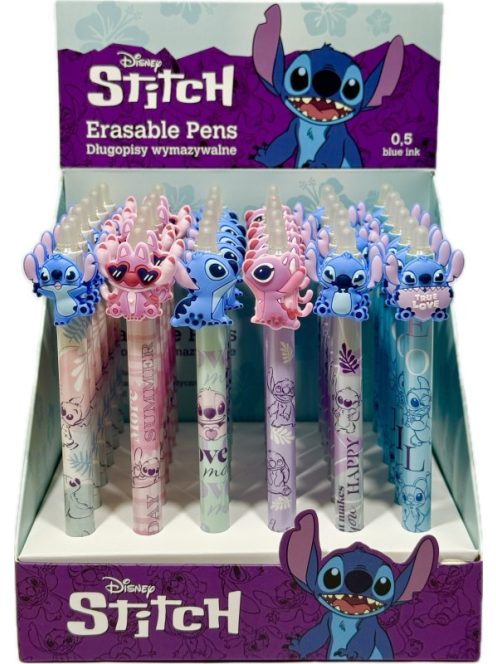 Radírozható golyóstoll, nyomógombos, Stitch