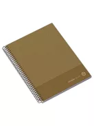 AMBAR Spirálfüzet, A5, kockás, 100 lap, keményfedeles, AMBAR "Kraft", vegyes színek