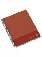 AMBAR Spirálfüzet, A5, kockás, 100 lap, keményfedeles, AMBAR "Kraft", vegyes színek