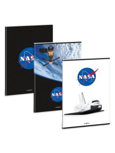 NASA tűzött füzet A/4, 40 lapos kockás, 1db, 2022-es