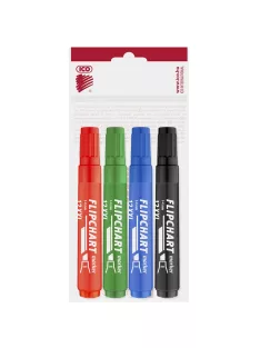   Flipchart marker készlet vízbázisú 1-4mm, vágott Artip 12XXL, 4 klf.szín