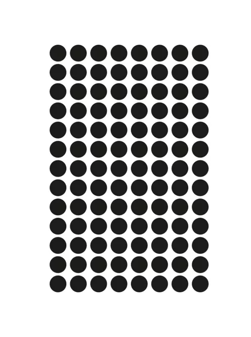 Etikett címke, o8mm, jelölésre, 104 címke/ív, 4 ív/doboz, Avery fekete