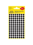 Etikett címke, o8mm, jelölésre, 104 címke/ív, 4 ív/doboz, Avery fekete