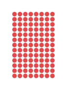 Etikett címke, o8mm, jelölésre, 4 ív/doboz, Avery piros