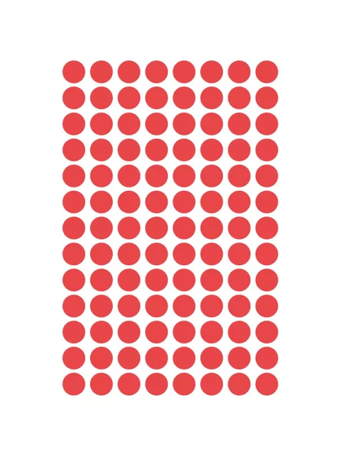 Etikett címke, o8mm, jelölésre, 4 ív/doboz, Avery piros