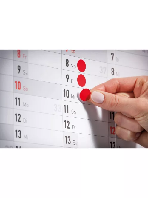 Etikett címke, o8mm, jelölésre, 4 ív/doboz, Avery piros