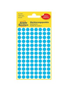   Etikett címke, o8mm, jelölésre, 104 címke/ív, 4 ív/doboz, Avery kék