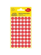 Etikett címke, o12mm, jelölésre, 54 címke/ív, 5 ív/doboz, Avery piros