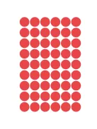 Etikett címke, o12mm, jelölésre, 54 címke/ív, 5 ív/doboz, Avery piros