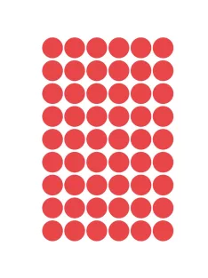   Etikett címke, o12mm, jelölésre, 54 címke/ív, 5 ív/doboz, Avery piros