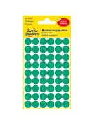 Etikett címke, o12mm, jelölésre, 54 címke/ív, 5 ív/doboz, Avery zöld