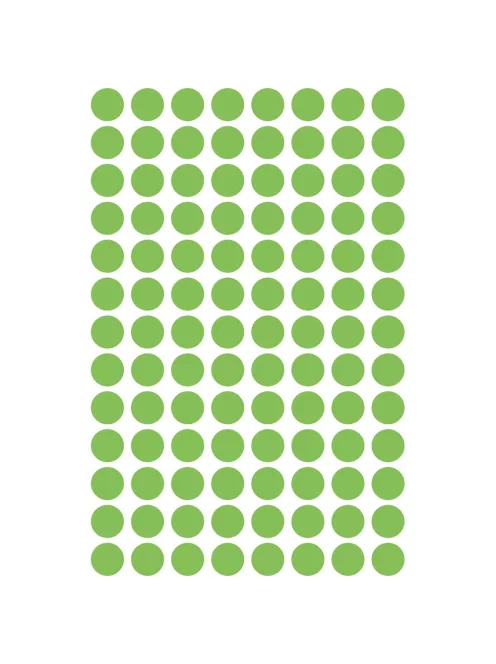 Etikett címke, o8mm, jelölésre, neon 104 címke/ív, 4 ív/doboz, Avery zöld