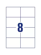 Etikett címke, 105 x74mm, univerzális, 8 címke/ív, 100 ív/doboz, Avery fehér