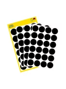 AVERY ZWECKFORM Etikett, 18 mm, kör, AVERY ZWECKFORM, fekete, 96 etikett/csomag