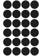 AVERY ZWECKFORM Etikett, 18 mm, kör, AVERY ZWECKFORM, fekete, 96 etikett/csomag