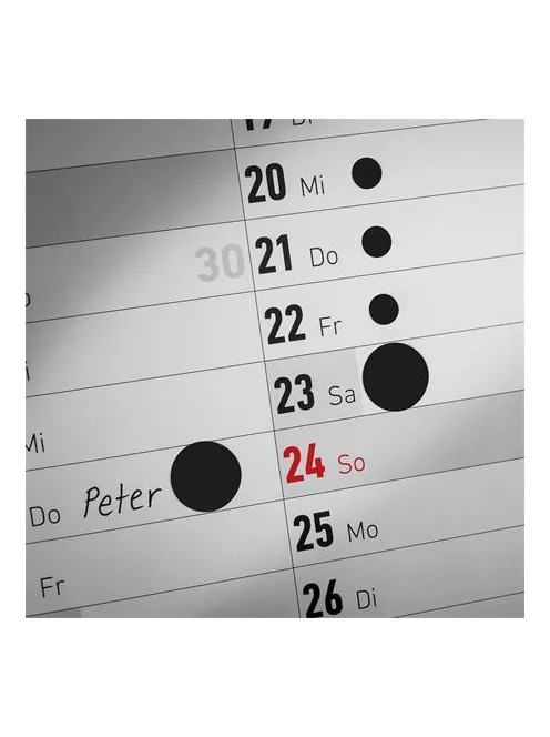 AVERY ZWECKFORM Etikett, 18 mm, kör, AVERY ZWECKFORM, fekete, 96 etikett/csomag