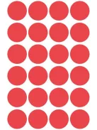 AVERY ZWECKFORM Etikett, 18 mm, kör, AVERY ZWECKFORM, piros, 96 etikett/csomag