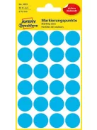 AVERY ZWECKFORM Etikett, 18 mm, kör, AVERY ZWECKFORM, kék, 96 etikett/csomag