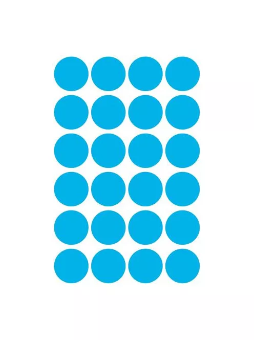 AVERY ZWECKFORM Etikett, 18 mm, kör, AVERY ZWECKFORM, kék, 96 etikett/csomag