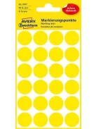 AVERY ZWECKFORM Etikett, 18 mm, kör, AVERY ZWECKFORM, sárga, 96 etikett/csomag