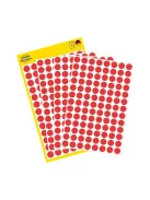 AVERY ZWECKFORM Etikett, 8 mm, kör, AVERY ZWECKFORM, piros, 416 etikett/csomag