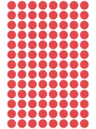 AVERY ZWECKFORM Etikett, 8 mm, kör, AVERY ZWECKFORM, piros, 416 etikett/csomag