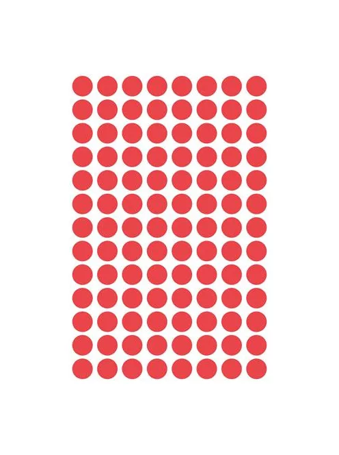 AVERY ZWECKFORM Etikett, 8 mm, kör, AVERY ZWECKFORM, piros, 416 etikett/csomag