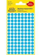 AVERY ZWECKFORM Etikett, 8 mm, kör, AVERY ZWECKFORM, kék, 416 etikett/csomag