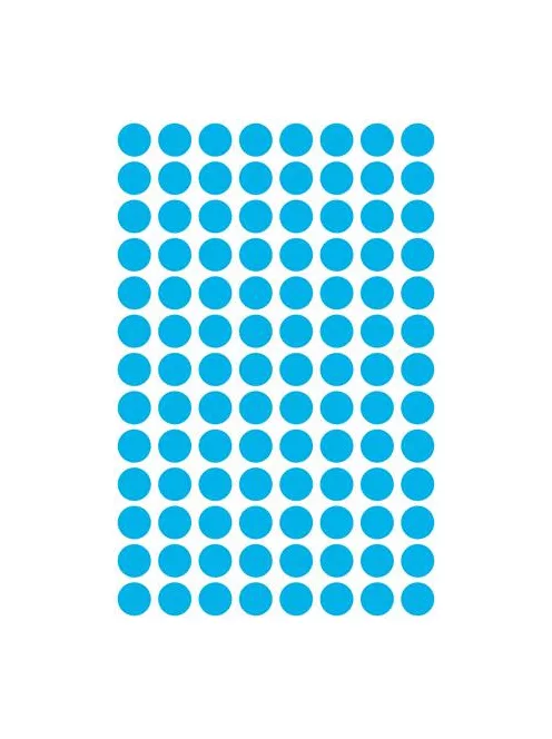 AVERY ZWECKFORM Etikett, 8 mm, kör, AVERY ZWECKFORM, kék, 416 etikett/csomag